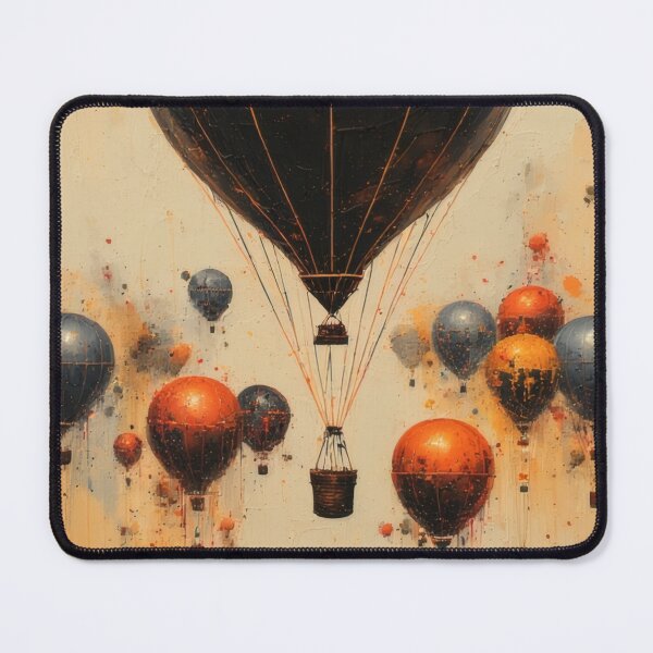 Item preview, Abstract hot air balloons in a surreal scene designed and sold by Mianku | Für das Leben.