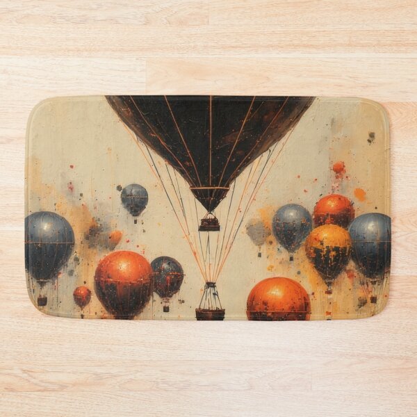 Item preview, Abstract hot air balloons in a surreal scene designed and sold by Mianku | Für das Leben.