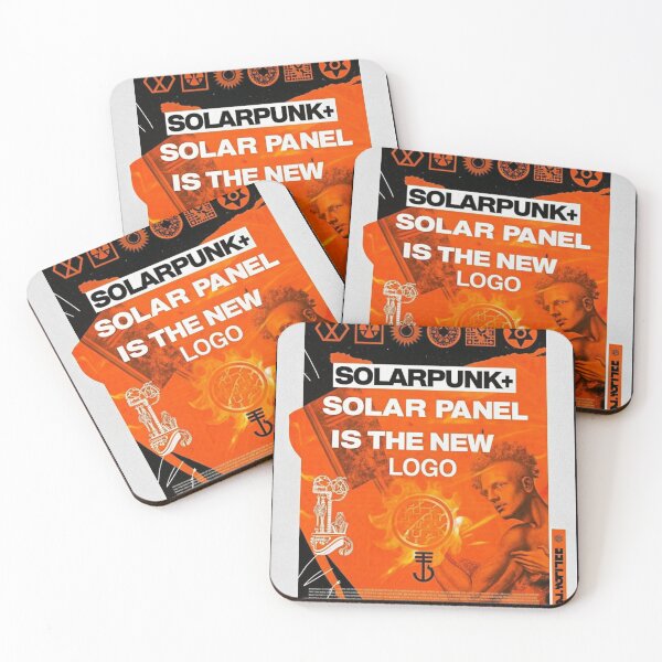 Item preview, Solarpunk Poster Logo designed and sold by Raw-Ink.