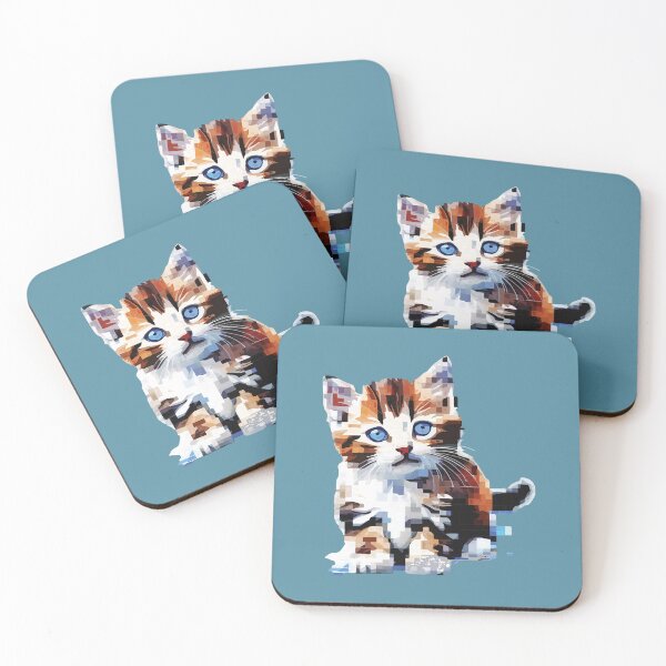 Item preview, cute cat mosaic designed and sold by designmari.