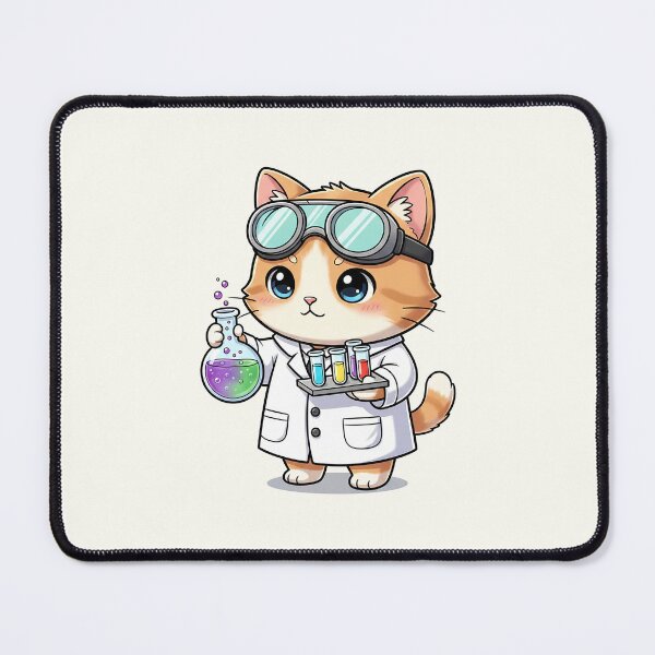 Item preview, Cute Orange Chemist Cat designed and sold by HoopeStylee.