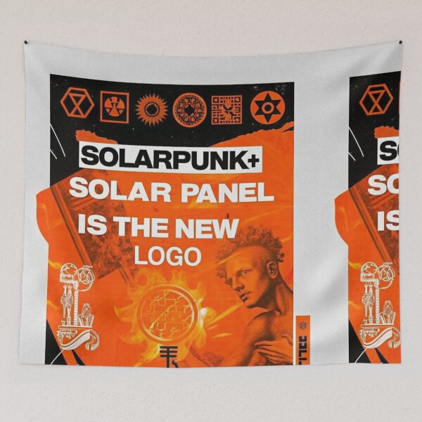 Artikelvorschau, Solarpunk-Poster-Logo entworfen und verkauft von Raw-Ink.