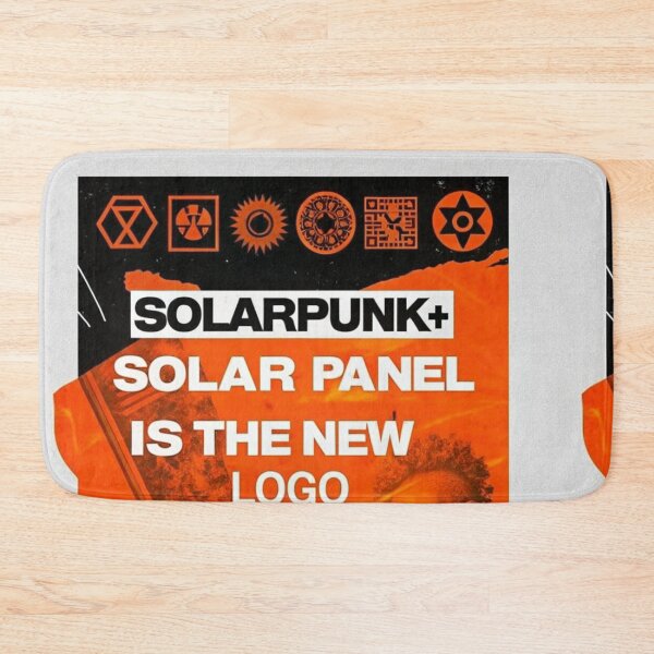 Item preview, Solarpunk Poster Logo designed and sold by Raw-Ink.