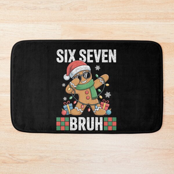 Item preview, Six Seven Bruh Dabbing Gingerbread Christmas Meme Design designed and sold by FreshVibe Prints.