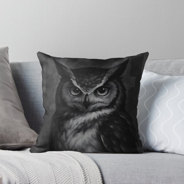 Item preview, Dark Monochrome Owl – Stunning Black & White Wildlife Art designed and sold by TDesignp.