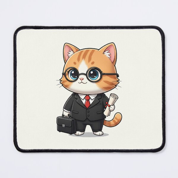 Item preview, Cute Cartoon Lawyer Cat in Suit designed and sold by HoopeStylee.