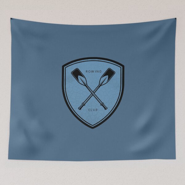 Item preview, Vintage Blue Rowing Club Crest with Crossed Oars designed and sold by KiwiRider.