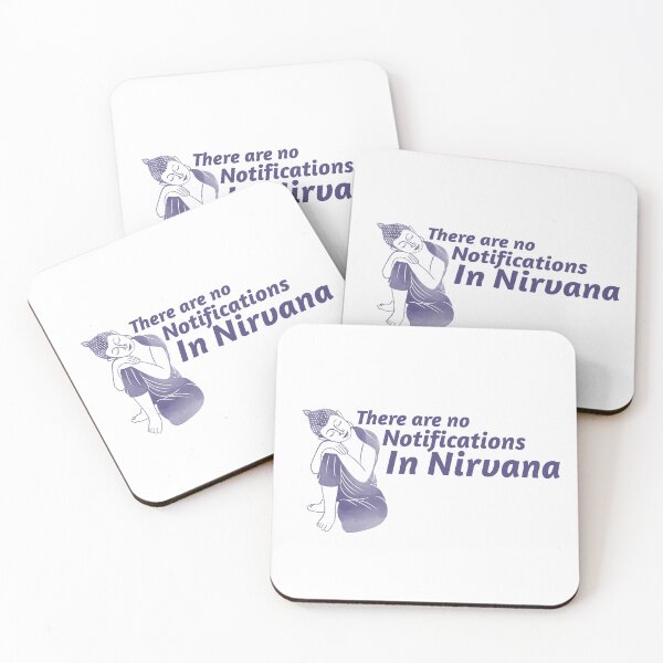 Item preview, There are No Notifications in Nirvana- Social Media Detox Design designed and sold by PresenceThreadsCo.