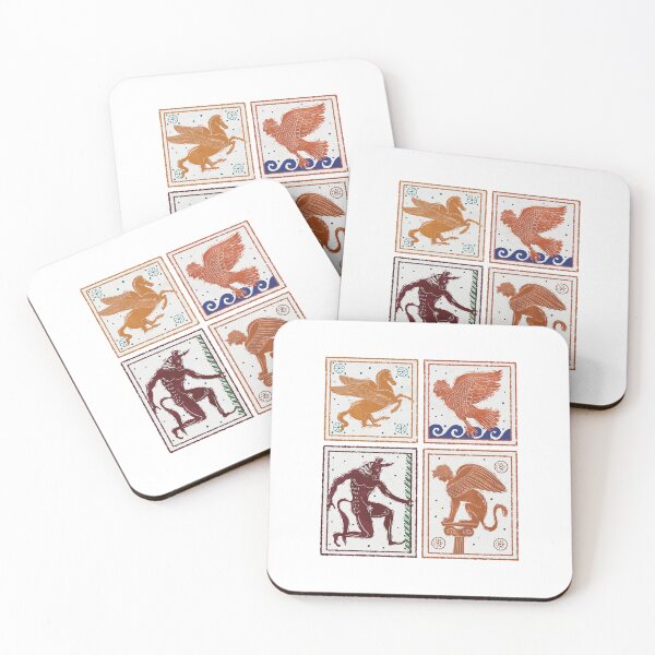 Item preview, Mythical Creatures of Antiquity - Pegasus, Siren, Minotaur & Sphinx Illustration designed and sold by Ancient-Tales.