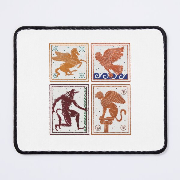 Item preview, Mythical Creatures of Antiquity - Pegasus, Siren, Minotaur & Sphinx Illustration designed and sold by Ancient-Tales.