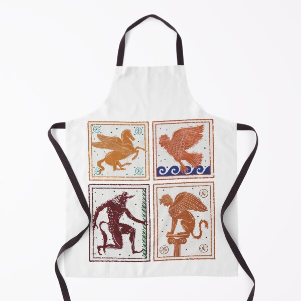 Item preview, Mythical Creatures of Antiquity - Pegasus, Siren, Minotaur & Sphinx Illustration designed and sold by Ancient-Tales.