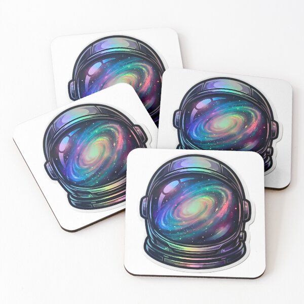 Item preview, futuristic astronaut helmet reflecting a galaxy designed and sold by Joystudio01.
