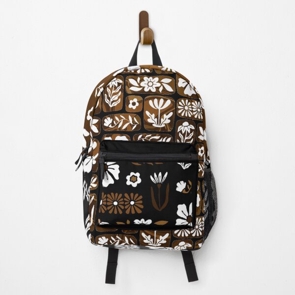 Item preview, floral backpack designed and sold by Library-Of-Em.