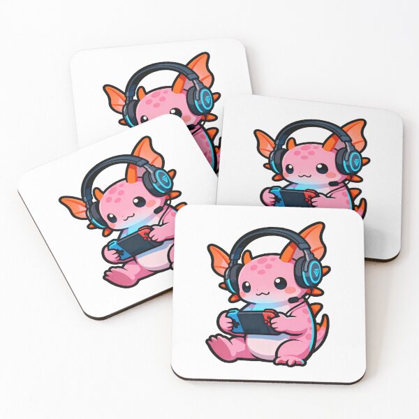 Item preview, Gamer Axolotl - Kawaii Gaming Sticker designed and sold by Pattern Heaven.