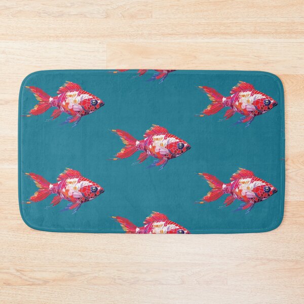 Item preview, gold carp fish mosaic designed and sold by designmari.