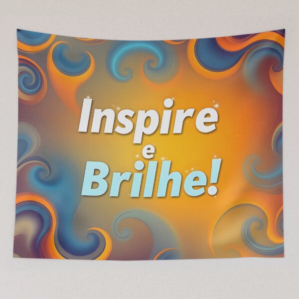Item preview, Portuguese motivational phrase “Inspire e Brilhe!” (Inspire and Shine!) designed and sold by Beleza e Estilo.