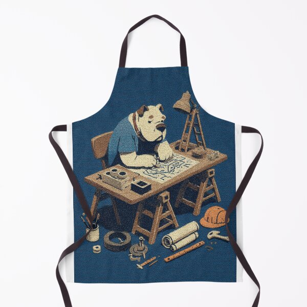 Item preview, Strong Mastiff Construction Builder Illustration designed and sold by Flying Doggo.