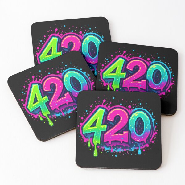 Artikelvorschau, .420 Graffiti Bomb – Neon 3D-Graffiti mit Glow und Farbspritzern entworfen und verkauft von BlueB420.