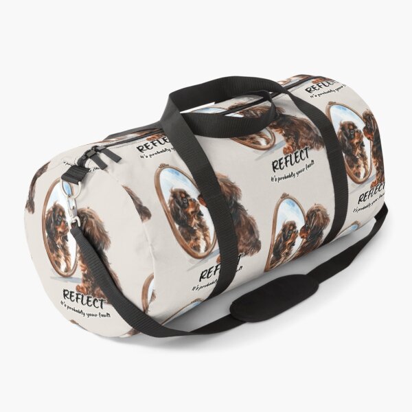 Item preview, Brown Tibetan Spaniel dog looking at reflection, reflect - it's probably your fault designed and sold by LiskoDesign.