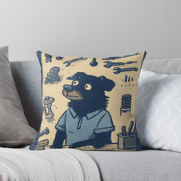 Item preview, Helpful Rottweiler Mechanic Workshop Illustration designed and sold by Flying Doggo.