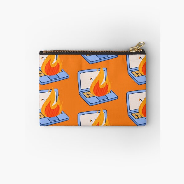 Item preview, Cute Laptop On Fire – Relatable Study Chaos Meme designed and sold by coolcreativeco.