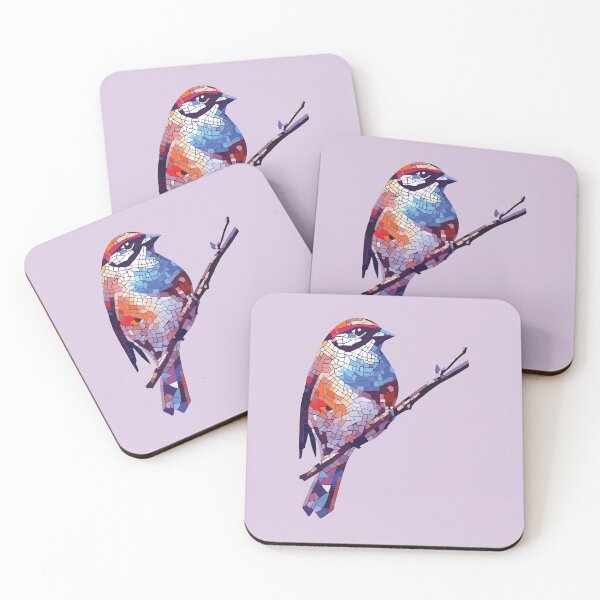 Item preview, relaxed bird mosaic designed and sold by designmari.