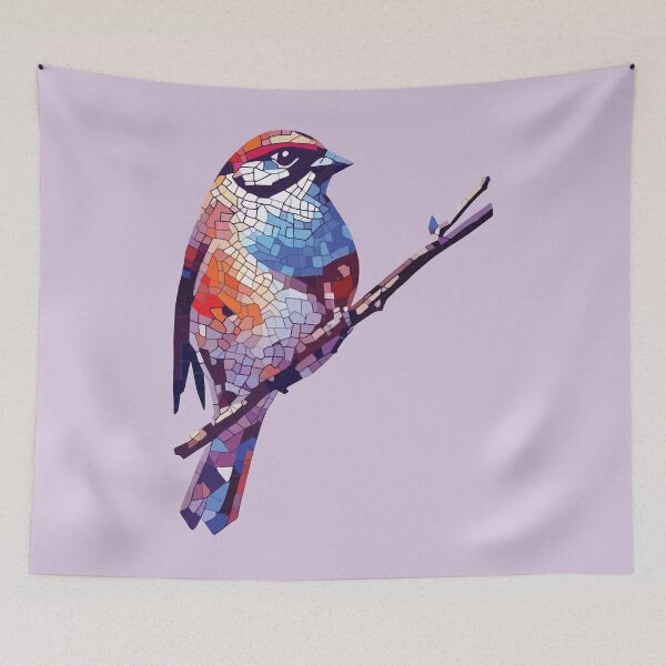 Item preview, relaxed bird mosaic designed and sold by designmari.