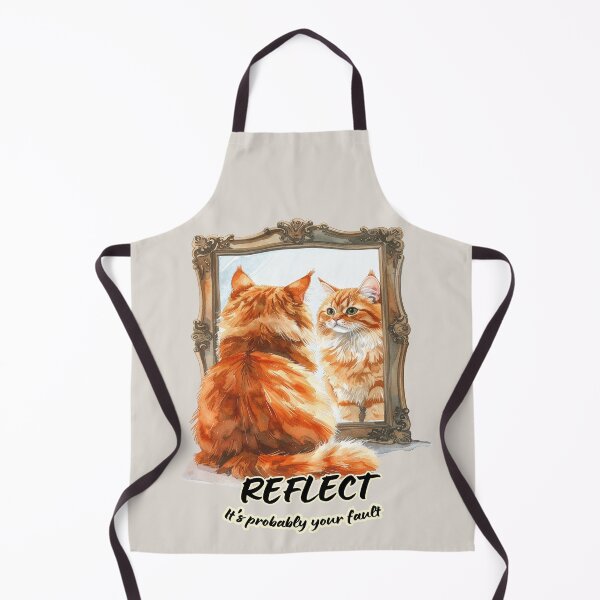Item preview, Ginger cat looks at its reflection, reflect - it's probably your fault designed and sold by LiskoDesign.