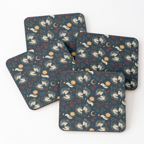 Item preview, Celestial Wolves| Fated Mates| Smut & Romantasy Trope Seamless Pattern designed and sold by EnchntdEdVntrs.