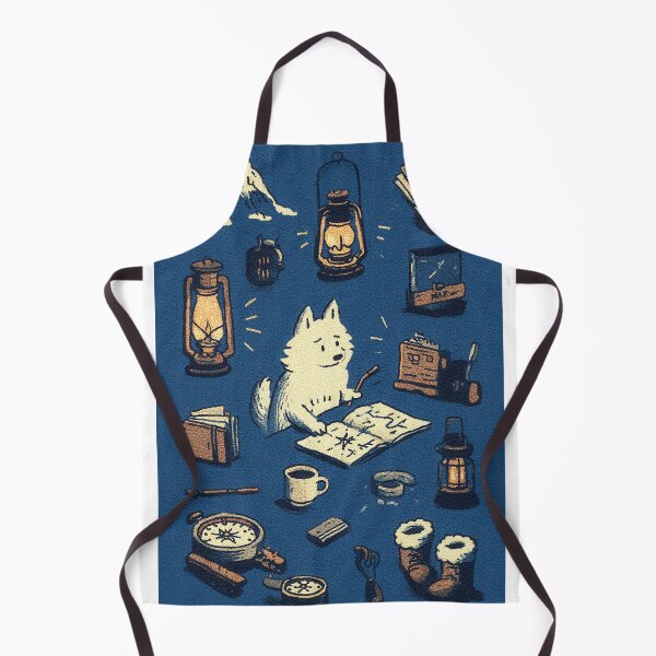 Item preview, Adventurous Husky Polar Explorer Illustration designed and sold by Flying Doggo.