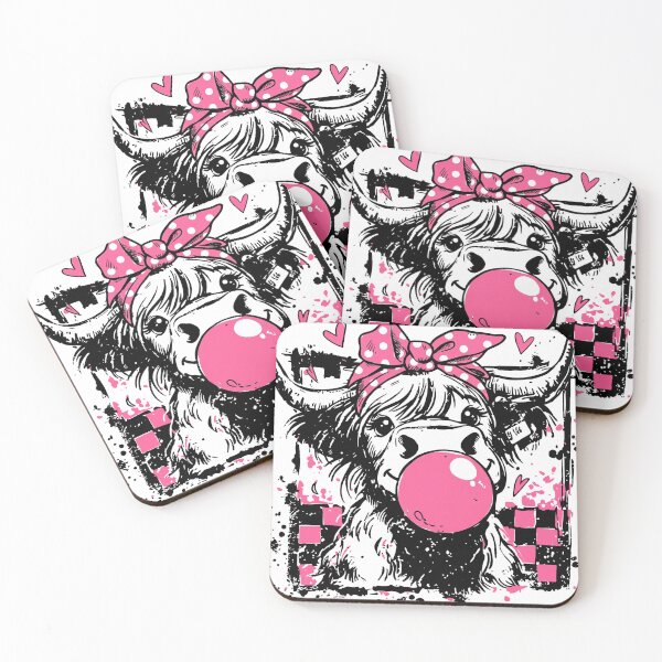 Item preview, Trendy Western Highland Cow Valentine's Day Sublimation Print designed and sold by minlik.