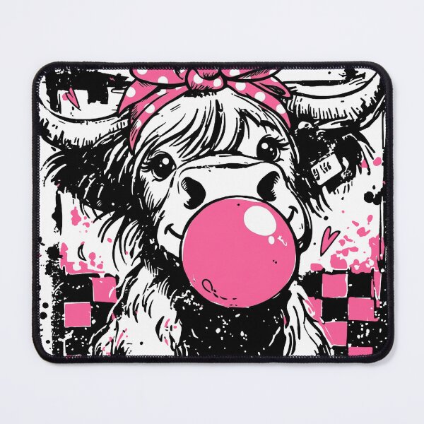 Item preview, Trendy Western Highland Cow Valentine's Day Sublimation Print designed and sold by minlik.
