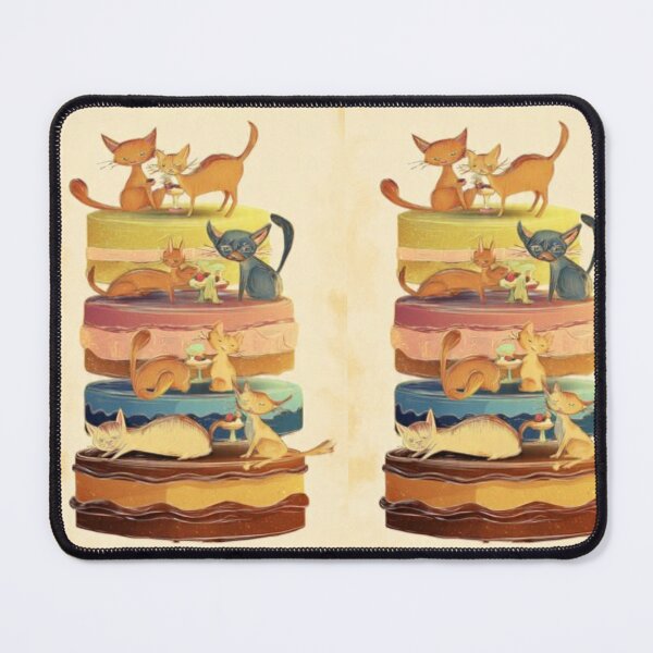 Item preview, Whimsical Cat Cake Party – Artistic Illustration designed and sold by TreatLLC.