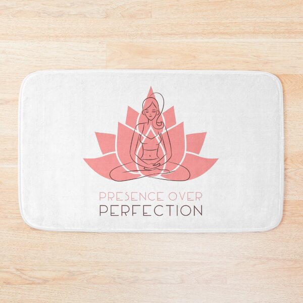 Item preview, Presence over Perfection— Mindfulness Lotus Design designed and sold by PresenceThreadsCo.
