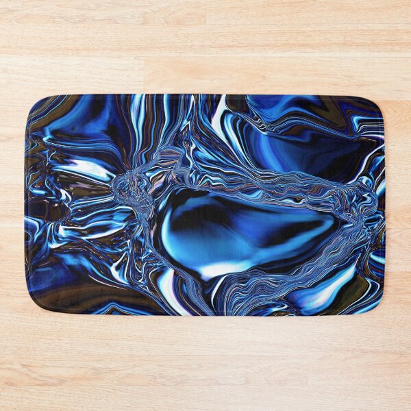 Item preview, Blue and White Metal Waves designed and sold by mavicfe.