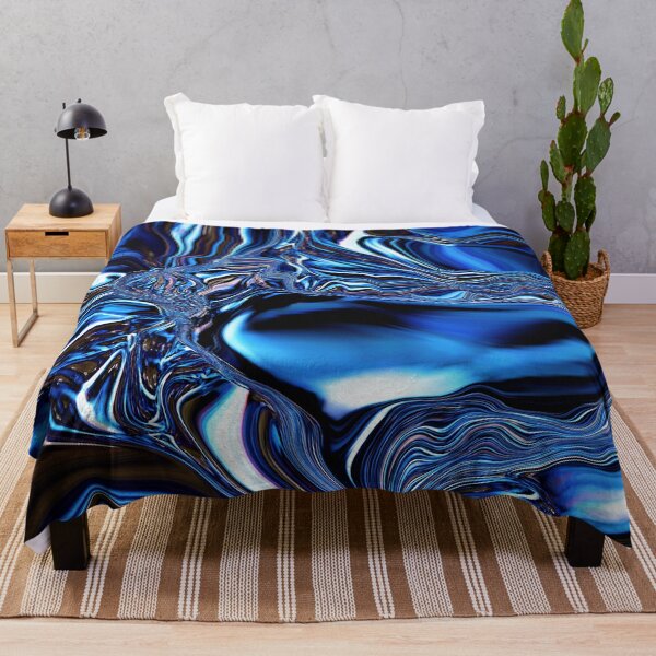 Item preview, Blue and White Metal Waves designed and sold by mavicfe.