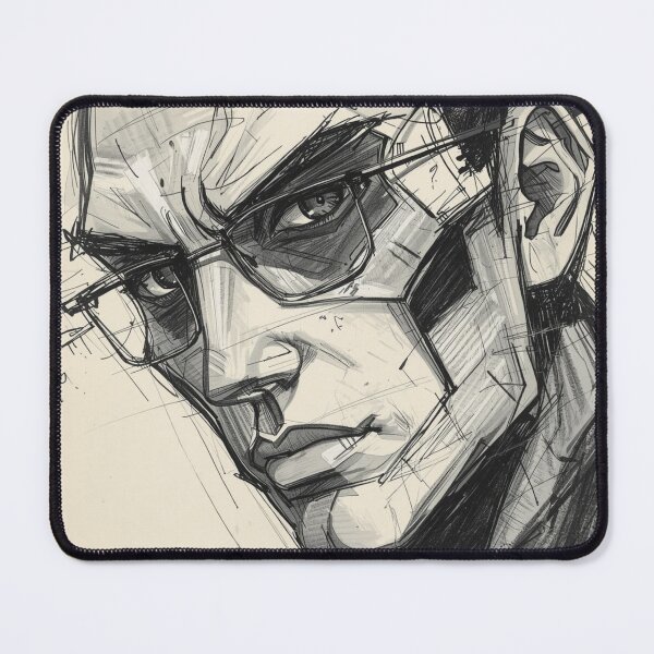 Item preview, Evil Anime Portrait Sketch designed and sold by Uniquely Yours.