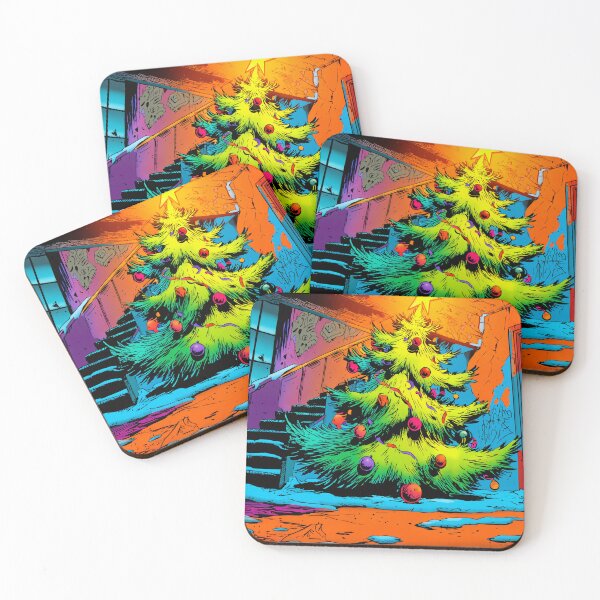 Item preview, Urban Christmas Magic-  A Festive Tree Illuminating a Graffiti-Covered Hideaway designed and sold by OlfactoART Studio.