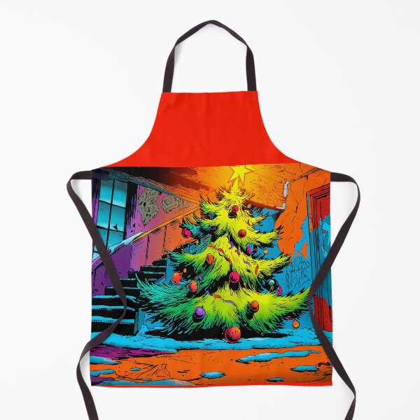 Item preview, Urban Christmas Magic- A Festive Tree Illuminating a Graffiti-Covered Hideaway designed and sold by OlfactoART Studio.