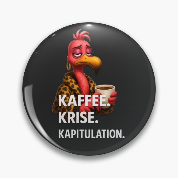 Item preview, Sarcastic coffee flamingo – coffee crisis capitulation designed and sold by DebuggedDressed.