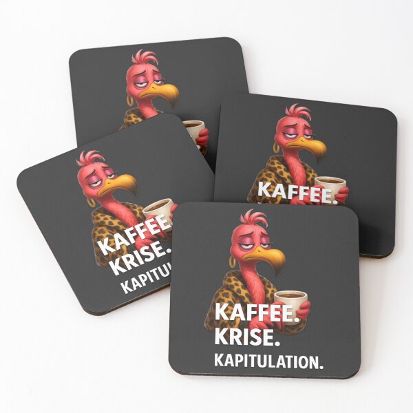 Item preview, Sarcastic coffee flamingo – coffee crisis capitulation designed and sold by DebuggedDressed.
