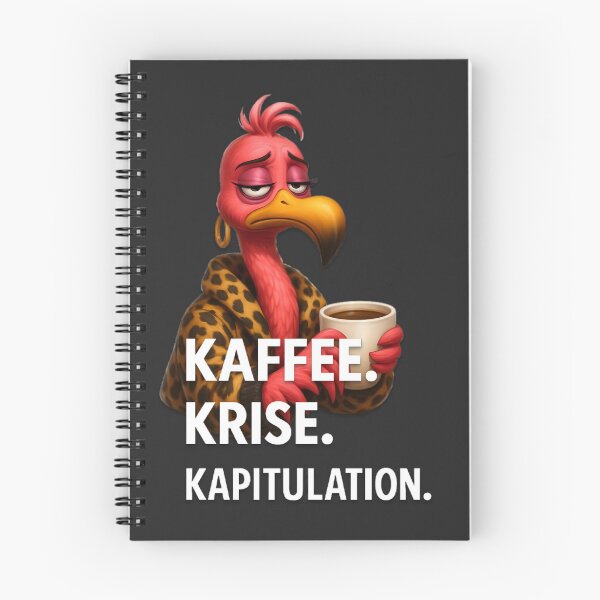 Item preview, Sarcastic coffee flamingo – coffee crisis capitulation designed and sold by DebuggedDressed.