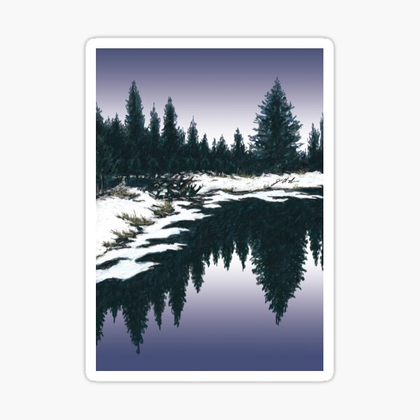 Upper Truckee River Sunset Sticker