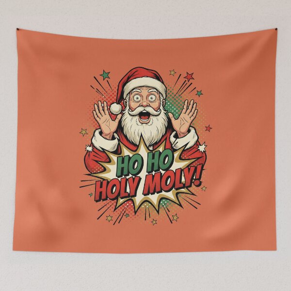 Item preview, Ho Ho Holy Moly! Shocked Santa Comic Pop designed and sold by AwesomeBeyondLimits.