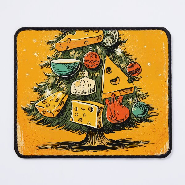 Item preview, Festive Cheese Quirky Christmas Tree Delight- A Whimsical Twist on Holiday Tradition designed and sold by OlfactoART Studio.