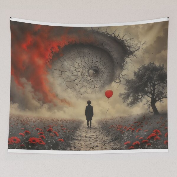 Item preview, Surreal Eye and Red Balloon designed and sold by DavidePoggio.