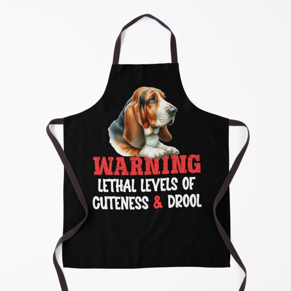 Item preview, Funny Basset Hound Dog Warning – Lethal Levels of Cuteness & Drool designed and sold by KArtcore.