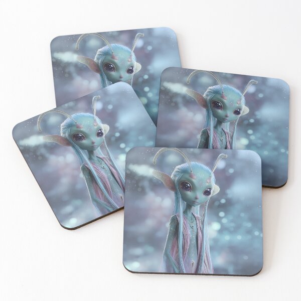 Item preview, Ethereal Elf Queen | Cosmic Alien Fantasy Art designed and sold by BadBeaverDesign.