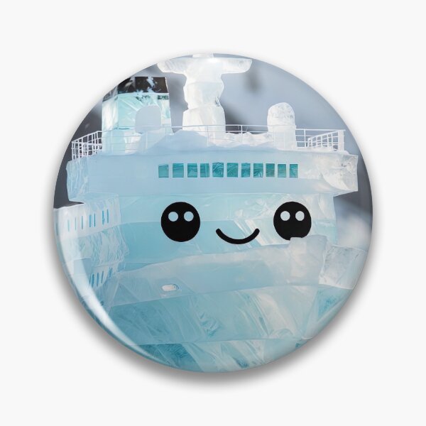 Item preview, Kawaii Frozen Icebreaker – Cute Ice Crystal Ship designed and sold by NordseeSteel.