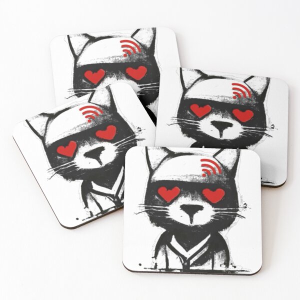 Item preview, Love Sick Cat - Trash Polka Tattoo Style designed and sold by InkbyAman.
